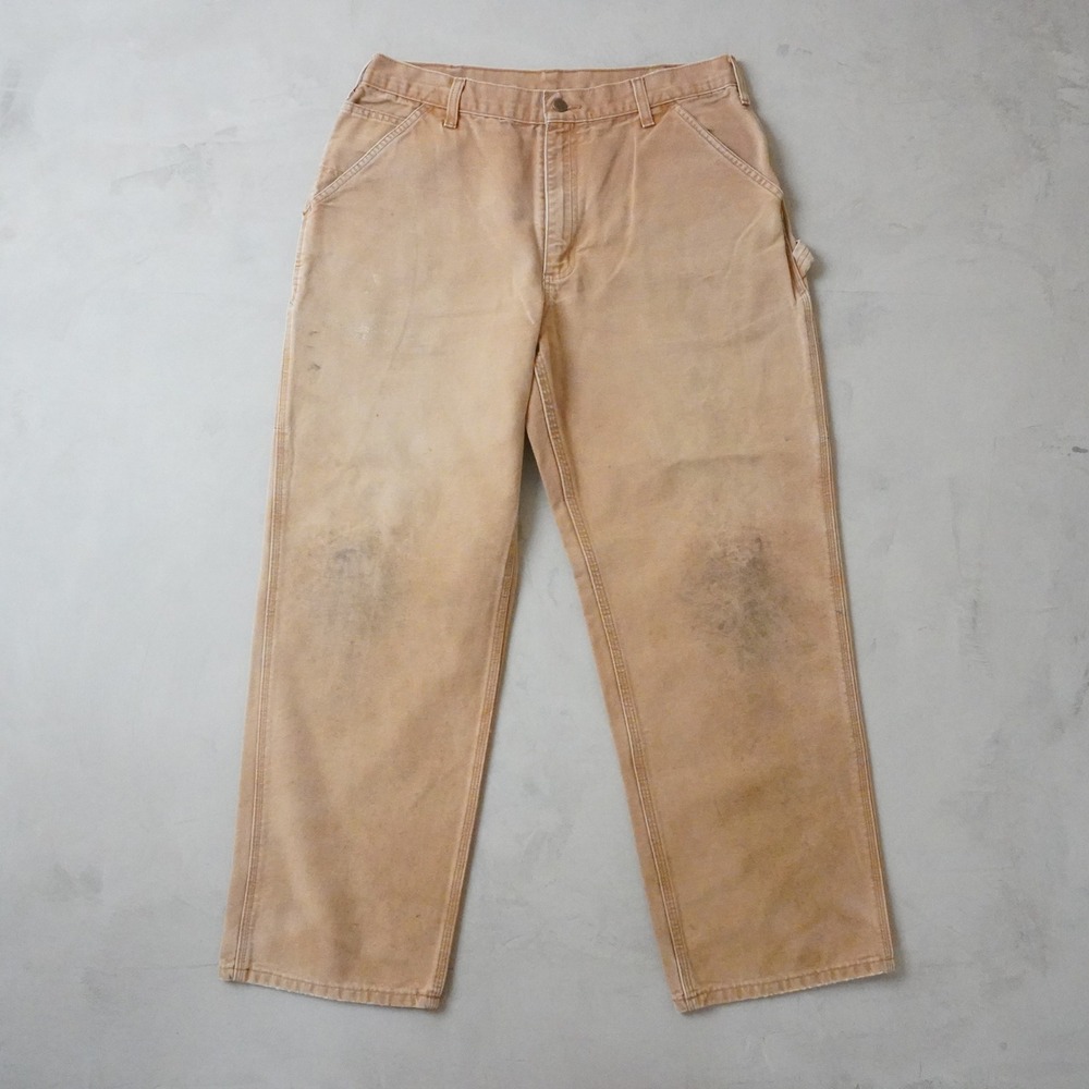 Vintage Carhartt Carpenter Pants 34x32 Mens Brown Duck Canvas Workwear